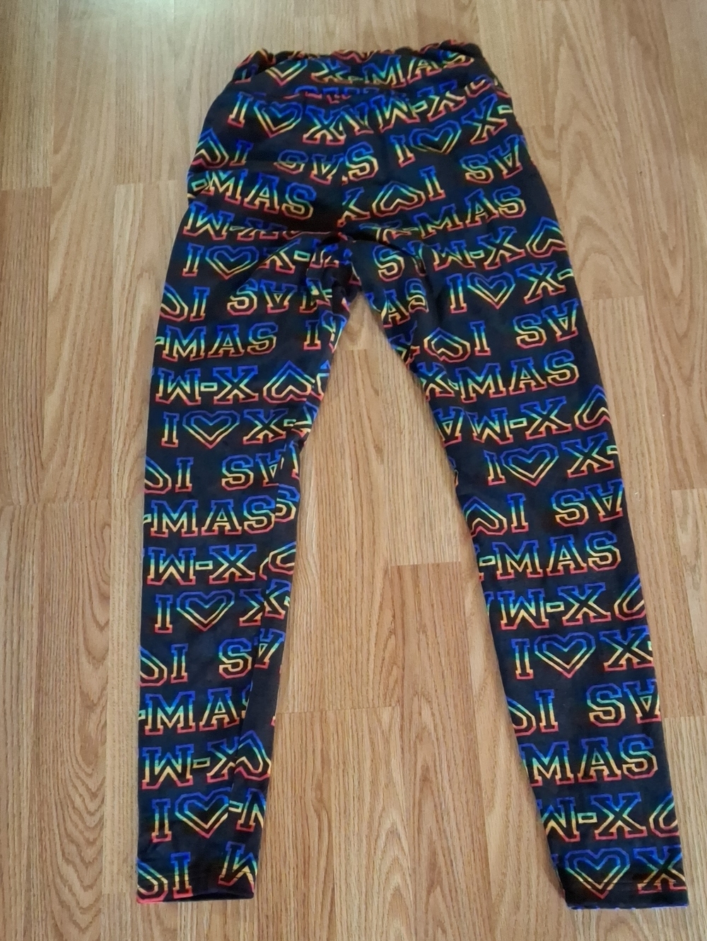 No Boundaries Black Pajama Bottoms with Rainbow Lettering